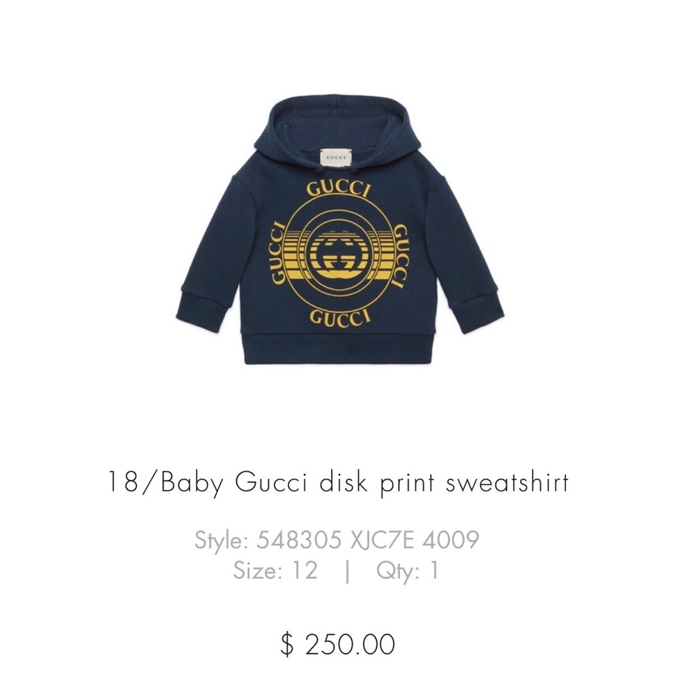 Authentic Gucci Hoodie